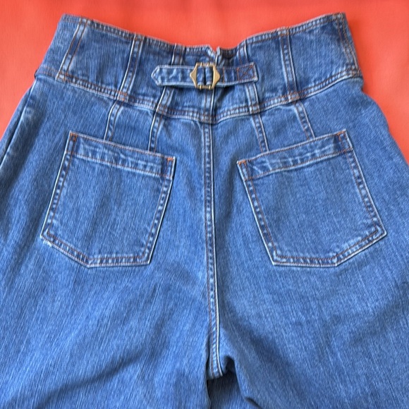 Ulla Johnson Wide Leg Denim Jeans - Picture 5 of 7